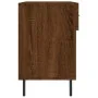 Banco zapatero madera de ingeniería marrón roble 102x35x55 cm de , Zapateros y organizadores de calzado - Ref: Foro24-829763,...