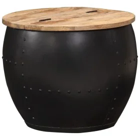 Mesa de centro redonda de madera maciza de mango 53x43 cm de , Mesas de centro - Ref: Foro24-287484, Precio: 188,34 €, Descue...