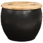 Mesa de centro redonda de madera maciza de mango 53x43 cm de , Mesas de centro - Ref: Foro24-287484, Precio: 188,34 €, Descue...