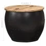 Mesa de centro redonda de madera maciza de mango 53x43 cm de , Mesas de centro - Ref: Foro24-287484, Precio: 188,34 €, Descue...