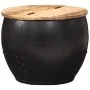 Mesa de centro redonda de madera maciza de mango 53x43 cm de , Mesas de centro - Ref: Foro24-287484, Precio: 188,34 €, Descue...