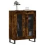 Aparador de madera de ingeniería roble ahumado 69,5x34x90 cm by , Sideboards - Ref: Foro24-827817, Price: 86,85 €, Discount: %