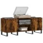 Mueble discos madera contrachapada roble ahumado 121x38x48 cm by , CD and DVD storage - Ref: Foro24-831689, Price: 96,87 €, D...