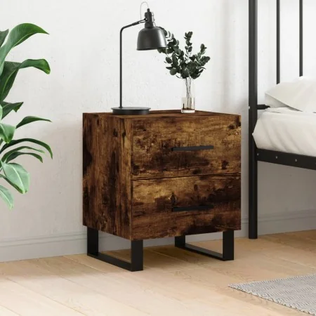 Mesita de noche madera ingeniería roble ahumado 40x35x47,5 cm de , Mesitas de noche - Ref: Foro24-827366, Precio: 50,89 €, De...