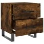 Mesita de noche madera ingeniería roble ahumado 40x35x47,5 cm de , Mesitas de noche - Ref: Foro24-827366, Precio: 50,89 €, De...