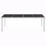 Mesa de jardín de jardín de acero negra 220x90x74,5 cm by , Garden tables - Ref: Foro24-44705, Price: 330,11 €, Discount: %