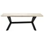Mesa de comedor madera maciza de mango blanco 200x100x75 cm by , Kitchen and dining tables - Ref: Foro24-247428, Price: 493,3...