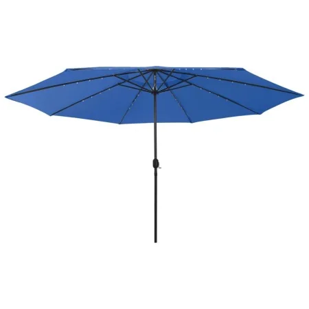 Sombrilla de jardín con luces LED azul celeste 400 cm de , Sombrillas - Ref: Foro24-312537, Precio: 90,76 €, Descuento: %