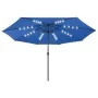 Sombrilla de jardín con luces LED azul celeste 400 cm de , Sombrillas - Ref: Foro24-312537, Precio: 90,76 €, Descuento: %