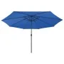 Sombrilla de jardín con luces LED azul celeste 400 cm de , Sombrillas - Ref: Foro24-312537, Precio: 90,76 €, Descuento: %