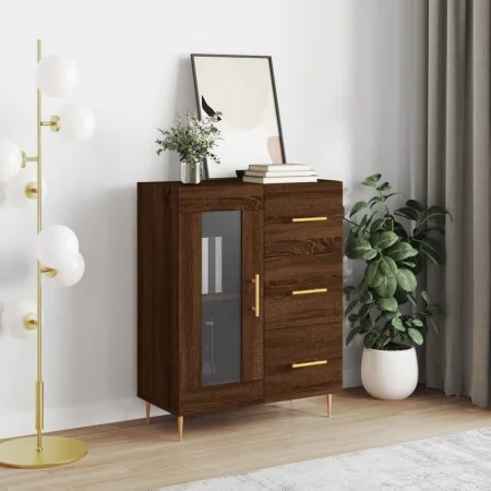 Aparador de madera de ingeniería marrón roble 69,5x34x90 cm by , Sideboards - Ref: Foro24-828035, Price: 70,80 €, Discount: %