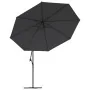 Sombrilla voladiza de jardín con poste de aluminio negro 350 cm de , Sombrillas - Ref: Foro24-47130, Precio: 117,38 €, Descue...