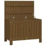Caja de almacenaje jardín madera pino marrón miel 76x42,5x54 cm de , Cajas de almacenaje para exteriores - Ref: Foro24-823825...
