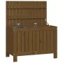 Caja de almacenaje jardín madera pino marrón miel 76x42,5x54 cm de , Cajas de almacenaje para exteriores - Ref: Foro24-823825...