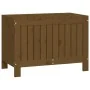 Caja de almacenaje jardín madera pino marrón miel 76x42,5x54 cm de , Cajas de almacenaje para exteriores - Ref: Foro24-823825...