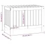 Caja de almacenaje jardín madera pino marrón miel 76x42,5x54 cm de , Cajas de almacenaje para exteriores - Ref: Foro24-823825...