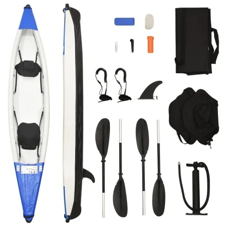 Kayak inflable poliéster azul 424x81x31 cm de , Kayaks - Ref: Foro24-93436, Precio: 533,89 €, Descuento: %