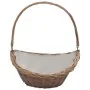 Cesta para leña con asas sauce marrón 57x46,5x52 cm by , Firewood bags and holders - Ref: Foro24-286987, Price: 65,00 €, Disc...