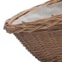 Cesta para leña con asas sauce marrón 57x46,5x52 cm by , Firewood bags and holders - Ref: Foro24-286987, Price: 65,00 €, Disc...