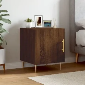 Mesita de noche madera de ingeniería marrón roble 40x40x50 cm by , Nightstands - Ref: Foro24-827546, Price: 38,73 €, Discount: %