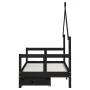 Estructura cama infantil y cajones madera pino negro 80x160 cm de , Cunas y camas para niños - Ref: Foro24-834545, Precio: 11...