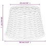 Pantalla para lámpara mimbre blanco Ø30x20 cm by , Lampshades - Ref: Foro24-364383, Price: 27,87 €, Discount: %