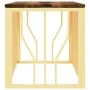 Mesa de centro acero inoxidable madera maciza reciclada dorada by , Coffee table - Ref: Foro24-350054, Price: 128,67 €, Disco...