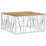 Mesa de centro acero inoxidable y madera maciza acacia plateada von , Couchtisch - Ref: Foro24-350063, Preis: 167,36 €, Rabat...