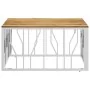 Mesa de centro acero inoxidable y madera maciza acacia plateada von , Couchtisch - Ref: Foro24-350063, Preis: 167,36 €, Rabat...