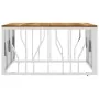 Mesa de centro acero inoxidable y madera maciza acacia plateada von , Couchtisch - Ref: Foro24-350063, Preis: 167,36 €, Rabat...