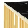 Mesa de centro acero inoxidable y vidrio dorado 100x100x50 cm by , Coffee table - Ref: Foro24-350068, Price: 313,49 €, Discou...