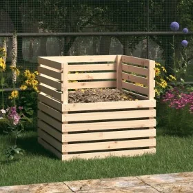 Compostador de madera maciza de pino 80x80x78 cm by , Composters - Ref: Foro24-822187, Price: 119,62 €, Discount: %
