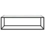 Mesa de centro negra con vidrio de mármol blanco 120x50x35 cm by , Coffee table - Ref: Foro24-322885, Price: 85,22 €, Discoun...