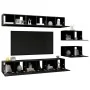 Set de muebles de TV salón 8 piezas madera contrachapada negro von , TV-Möbel - Ref: Foro24-3078832, Preis: 271,56 €, Rabatt: %