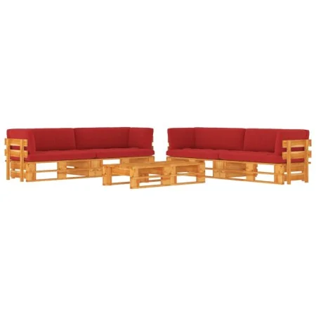 Muebles de palets 6 pzas y cojines madera pino impregnada miel de , Conjuntos de jardín - Ref: Foro24-3067027, Precio: 624,29...