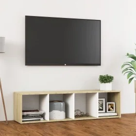 Mueble TV madera contrachapada blanco y roble 142,5x35x36,5 cm von , TV-Möbel - Ref: Foro24-805548, Preis: 63,36 €, Rabatt: %