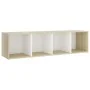 Mueble TV madera contrachapada blanco y roble 142,5x35x36,5 cm by , TV Furniture - Ref: Foro24-805548, Price: 63,36 €, Discou...