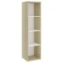 Mueble TV madera contrachapada blanco y roble 142,5x35x36,5 cm by , TV Furniture - Ref: Foro24-805548, Price: 63,36 €, Discou...