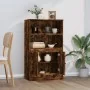 Aparador de madera contrachapada roble ahumado 60x35,5x103,5 cm de , Aparadores - Ref: Foro24-816317, Precio: 88,81 €, Descue...
