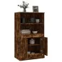 Aparador de madera contrachapada roble ahumado 60x35,5x103,5 cm de , Aparadores - Ref: Foro24-816317, Precio: 88,81 €, Descue...