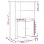 Aparador de madera contrachapada roble ahumado 60x35,5x103,5 cm de , Aparadores - Ref: Foro24-816317, Precio: 88,81 €, Descue...
