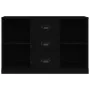 Aparador de madera contrachapada negro 104,5x35,5x67,5 cm by , Sideboards - Ref: Foro24-816233, Price: 95,93 €, Discount: %