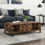 Mesa de centro madera de ingeniería roble ahumado 104x60x35 cm de , Mesas de centro - Ref: Foro24-827097, Precio: 108,32 €, D...