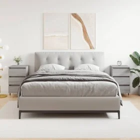 Mesita de noche 2 uds madera ingeniería gris Sonoma 40x35x69 cm by , Nightstands - Ref: Foro24-826921, Price: 103,84 €, Disco...