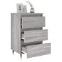 Mesita de noche 2 uds madera ingeniería gris Sonoma 40x35x69 cm de , Mesitas de noche - Ref: Foro24-826921, Precio: 103,84 €,...