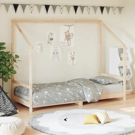 Estructura de cama para niños madera maciza de pino 80x200 cm von , Kinderbetten und Betten für Kinder - Ref: Foro24-835700, ...