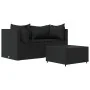 Set de muebles de jardín 3 pzas y cojines ratán sintético negro von , Outdoor-Sofas - Ref: Foro24-319779, Preis: 214,15 €, Ra...