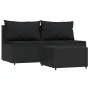 Set de muebles de jardín 3 pzas y cojines ratán sintético negro de , Sofás de exterior - Ref: Foro24-319787, Precio: 196,36 €...