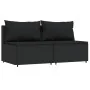 Set de muebles de jardín 3 pzas y cojines ratán sintético negro de , Sofás de exterior - Ref: Foro24-319787, Precio: 196,36 €...