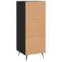 Aparador de madera contrachapada negro 34,5x34x90 cm de , Aparadores - Ref: Foro24-830413, Precio: 65,17 €, Descuento: %
